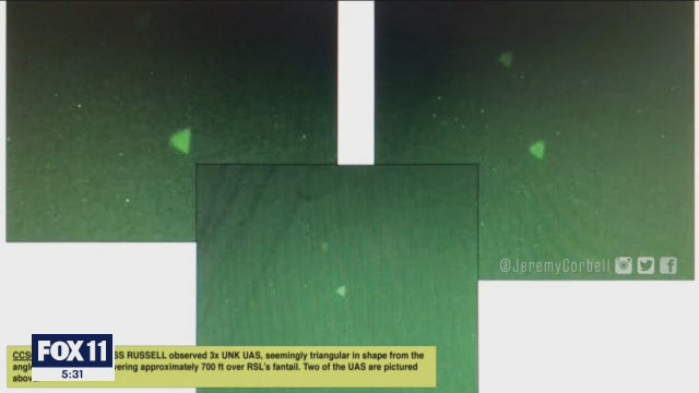 Pentagon confirms recently released video of pyramid-shaped  UFOs near San Diego is authentic