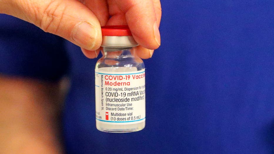 7c985ec6-Moderna Covid-19 Vaccine Administered At The Madejski Stadium In Reading