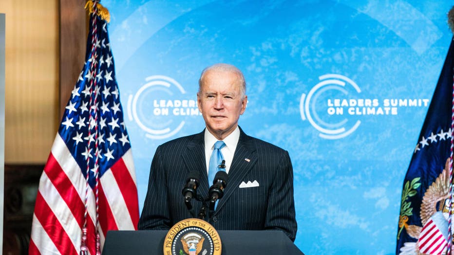 President Biden And Vice President Harris Participate In Virtual Leaders Summit On Climate