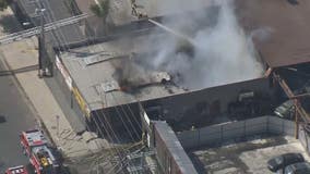 Crews battle structure fire in Pacoima