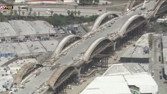 101 freeway in DTLA reopens early after Sixth Street Bridge project