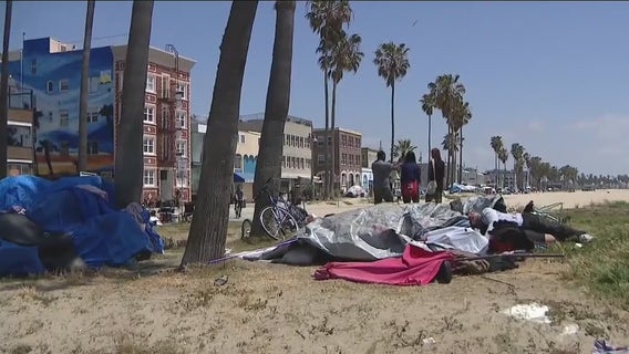 Homeless in Venice don't plan to leave their outdoor beach lifestyle living anytime soon