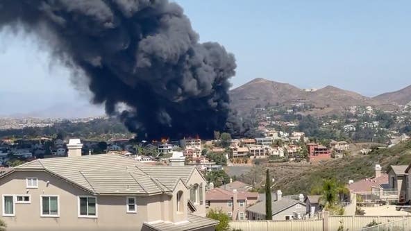 40 motorhomes destroyed after large fire erupts in Riverside County