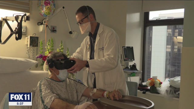Virtual reality goggles for medical healing