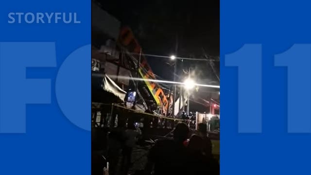 Mexico City metro overpass collapses onto road; 13 dead