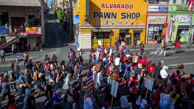 Thousands attend May Day marches, rallies across SoCal