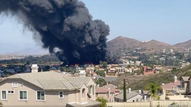 40 motorhomes destroyed after large fire erupts in Riverside County