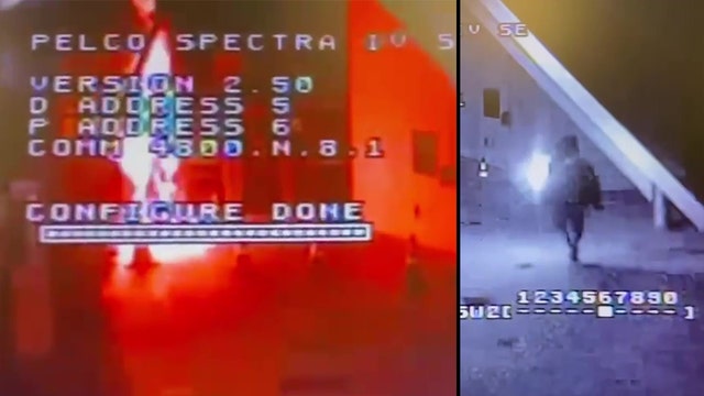 VIDEO: Suspect firebombs LAPD's Topanga Station with Molotov cocktail