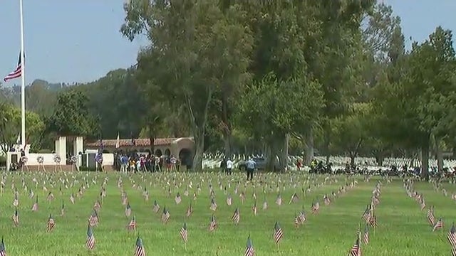 American flags allegedly stolen at Los Angeles National Cemetery