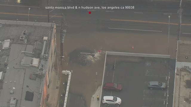 Water main break leads to street flooding in Hollywood