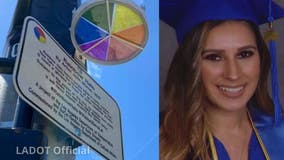 Rainbow Halo ceremony honors woman killed by teen Lamborghini driver in West LA