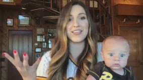 California mom goes viral after catching foul ball while holding baby