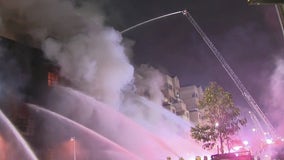 ‘Small explosions’ heard from commercial building fire in downtown LA