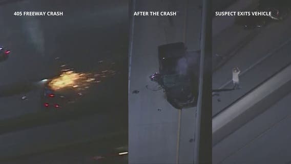 Dramatic multiple-county chase ends in horrific crash on 405 Freeway in Irvine