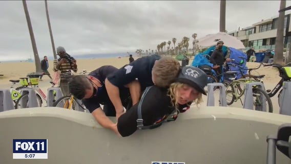 Woman arrested with knife at Venice news conference held by councilman speaking about homelessness crisis