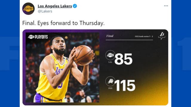 Lakers scorched by Suns in Game 5 blowout loss, trail series 3-2