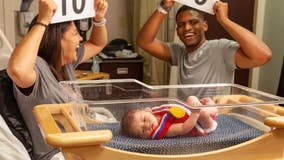 Kansas City nurses crochet mini Olympic outfits for newborns
