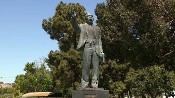 Vandals target MLK statue in Long Beach