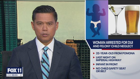 Driver arrested for DUI with infant found in front seat with no child seat, no seat belt