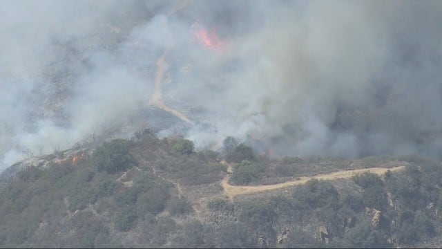 Flores Fire: Crews battling blaze in Topanga