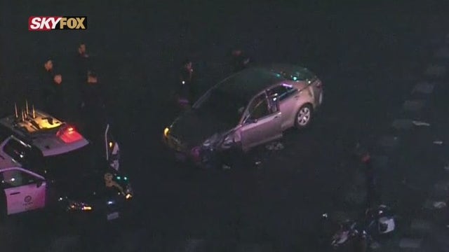 LAPD motorcycle officer hurt in South LA crash