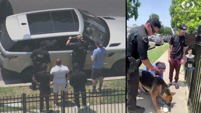 Authorities rescue German Shepherd locked inside hot vehicle in Reseda