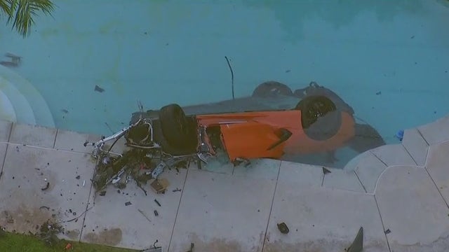 2 killed, 1 injured after car plunges into backyard pool in Chino