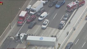 5 Freeway crash: Freeway reopens after overturned big rig closes 5 northbound lanes