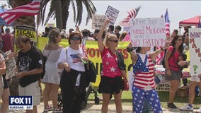 Anti-vaccine protest held in Santa Monica