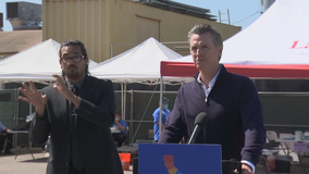 Gov. Newsom in Oakland, pushing for higher vaccination rate