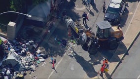 Authorities clean up Brentwood homeless encampment on San Vicente