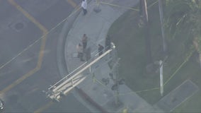 Anaheim PD investigating suspicious device on vehicle parked outside police station