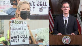 South Los Angeles residents call on Garcetti to take action after LAPD explosion