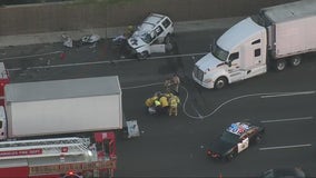 1 dead, 5 injured during wrong-way crash on the 101 Freeway in Encino