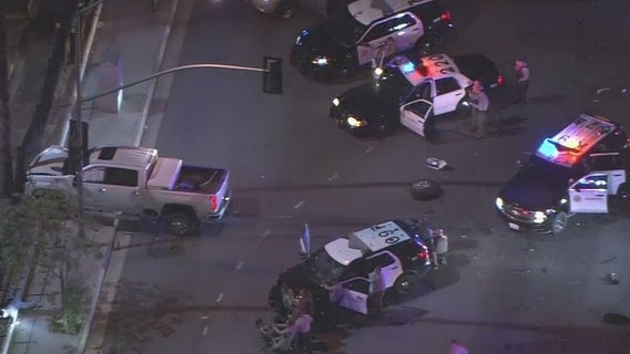 Police chase ends in nasty crash in East Los Angeles area