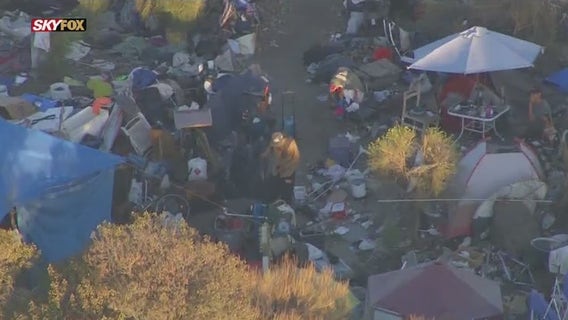 Unhoused residents told to leave Azusa encampment along San Gabriel riverbed