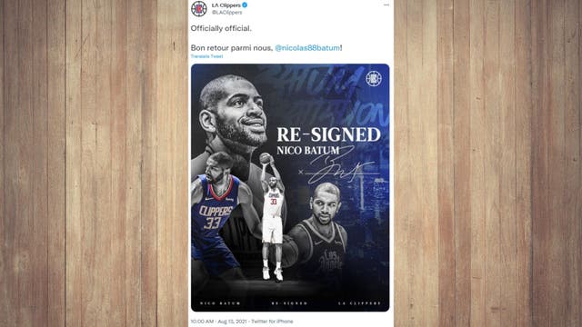 Clippers re-sign Nicolas Batum to complete free agent signings