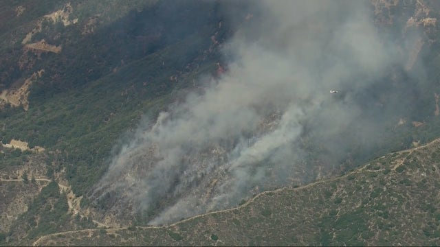 Antonio Fire: Crews battling blaze stemming from burning car on Mt. Baldy