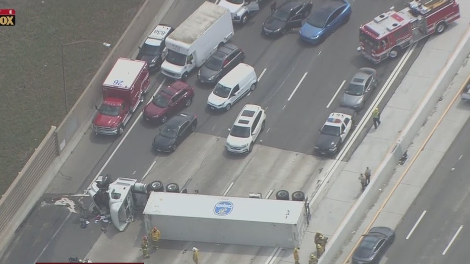 5 Freeway Crash: Freeway Reopens After Overturned Big Rig Closes 5 ...