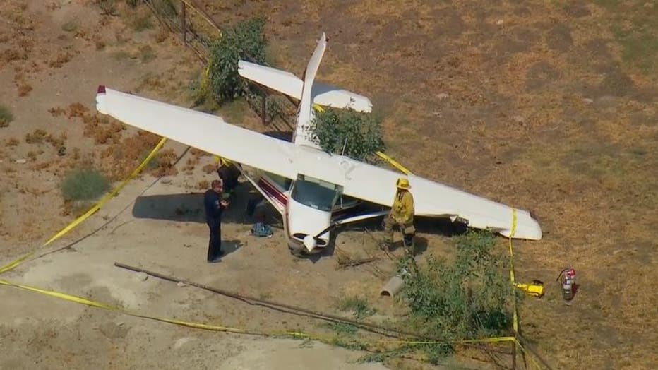 Small Plane Makes Emergency Landing In Ontario | FOX 11 Los Angeles