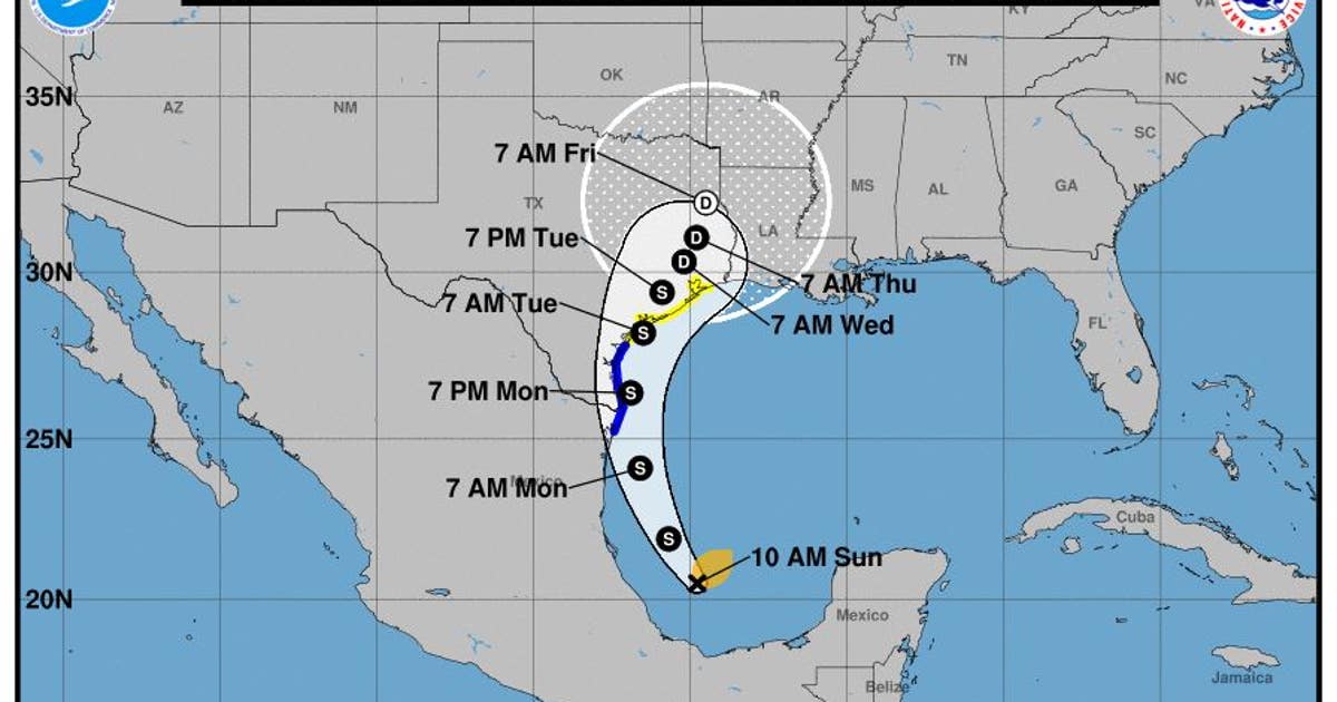 Tropical storm warnings issued for Texas, Mexico as Nicholas forms in ...
