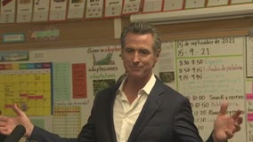 Fresh off win, Newsom addresses in-person learning at East Bay school