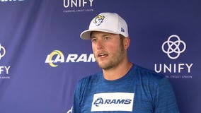 Matthew Stafford says he apologized to photographer after she fractured spine from fall during Rams rally