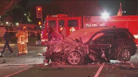 Three adults, two kids suffer traumatic injuries in Santa Ana crash