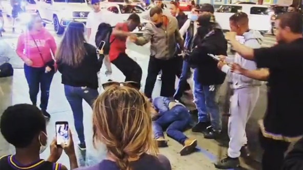 Video captures brutal attack along Hollywood Walk of Fame