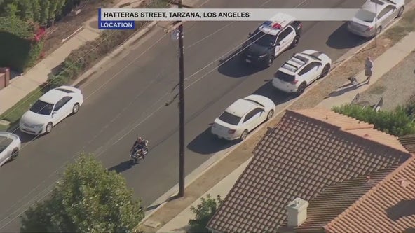 Motorcyclist taken into custody following brief pursuit in Reseda area