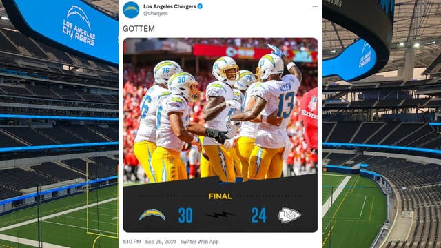 Chargers rally to beat turnover-prone Chiefs in KC