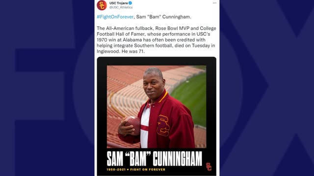 USC legend, longtime NFL running back Sam 'Bam' Cunningham dies at 71