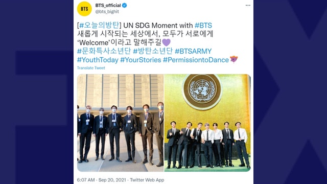 K-pop stars BTS dip into global diplomacy at UN gathering