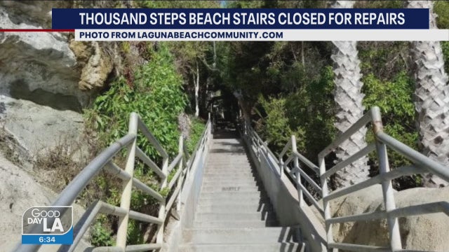 Thousand Steps Beach in Laguna Beach to be closed for two months due to repairs